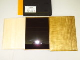 在銘/税所健一作檗（きはだ）縮杢内蓋付将棋駒用傾斜七段保管用・展示用兼用高級平箱/UVカットアクリル内蓋紙箱付き/新品(KH334)